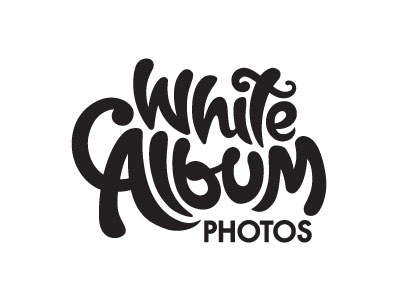 White Album4 design handwritten logo photo photographer script sketch