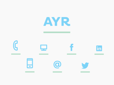 Ayr Card Icons air ayr business cards design hover icons logo