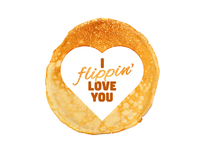 Flippin card day design flippin love pancake valentine