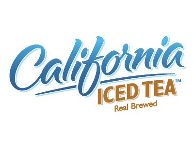 California Iced Tea Crystal Geyser brush brush script hand lettering script typeography