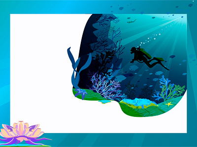 Подводный мир animation app branding icon illustration illustrator type typography ux vector