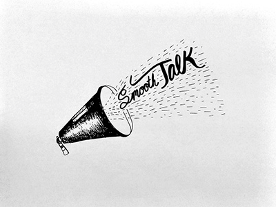 Smooth Talk band blackandwhite bw draw drawing handlettering idea lettering lyrics music organic theironhearts