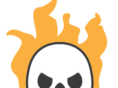 Flaming Skull cragum flame illustrator skull