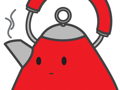 Little Mr Kettle character cragum kettle kitchen red teapot