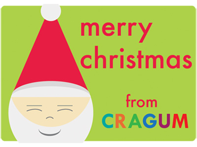 Cragums Xmas card christmas cragum illustrator santa vector