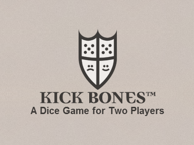 Kick Bones Logo and Title democratica design game logo title