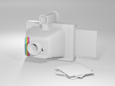 3D Practice blender blender3d camera colour eevee polaroid render retro vintage