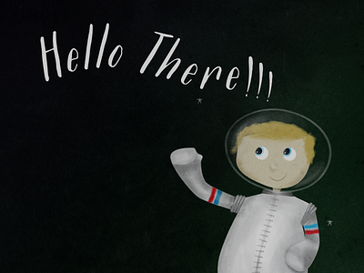 Hello Spaceman brushes kids llustration photoshop print psd space spaceman