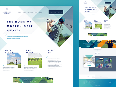 Golf Club UI clean colour design field flat golf interface style text ui ux web