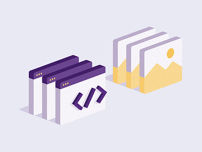 Isometric Icon clean colour design flat icon image isometric meta style text ui ux