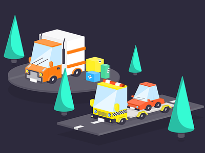 Isometric car car flat homepage illustration interface isometric landing navigation product search ui ux