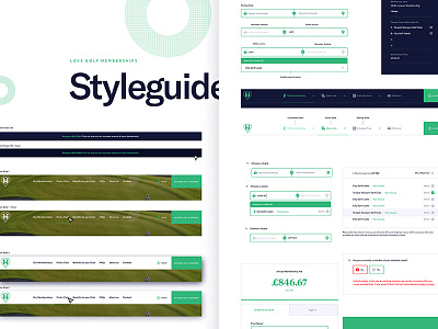 Digital Style Guide buttons colour contact email flat interface landing product styleguide ui ux