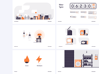 Utility Illustrations Pt.2 clean flat homepage illustration interface isometric landing navigation product search ui ux