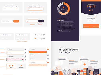Energy Company Styleguide clean flat homepage illustration interface isometric landing navigation product search ui ux