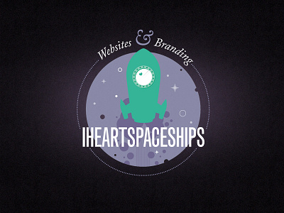 Iheartspaceships branding identity logo