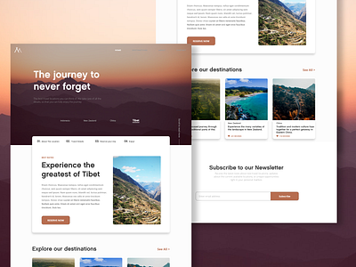 Travelling Agency - Landing Page branding clean design homepage landingpage minimal ui ui design ux ux design web website