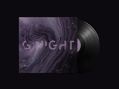 "G'night" Mixtape / Playlist Cover Design album cover album cover art colour design illustration music playlist purple texture typogaphy vinyl record