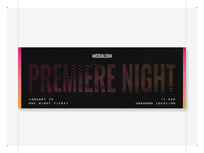 Premiere Night Event Ticket #1 branding clean design event branding gradient premiere ticket tickets typography vector