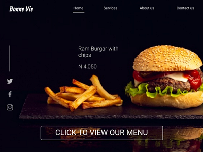 Restaurant Landing Page landing page ui web design