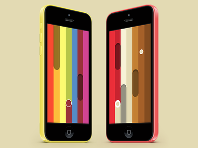 Let it Rainbow screenshots app colorful game indie ios iphone let it rainbow minimal mobile mockup screenshot