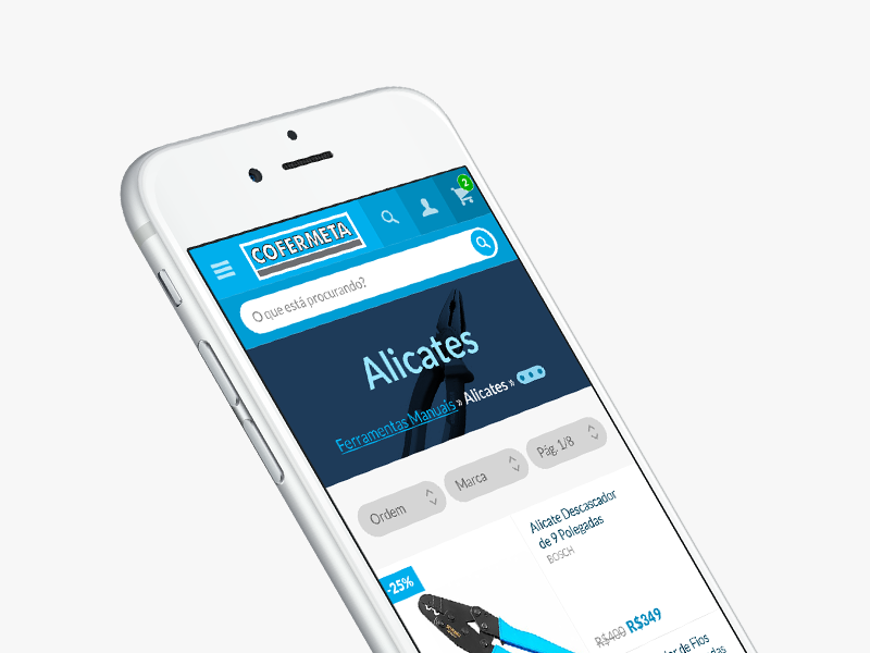 Cofermeta mobile site webdesign cofermeta website mobile webapp mockup ui e-commerce store hardware store
