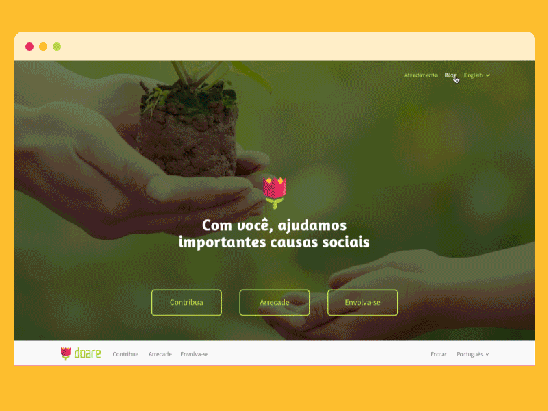 Doare website redesign branding crowdfunding doare redesign webdesign