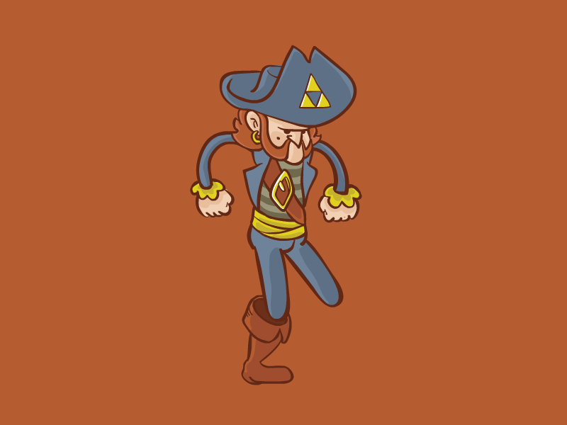 Captain Roundhouse, The Sidekick Crusher character concept design game illustration indie pirate project roundhouse sidekick