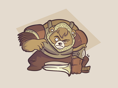 Character design sketch bear character character design game illustration mma warrior