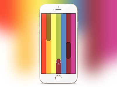Let it Rainbow screenshot app colorful game indie ios iphone let it rainbow minimal mobile mockup pride screenshot