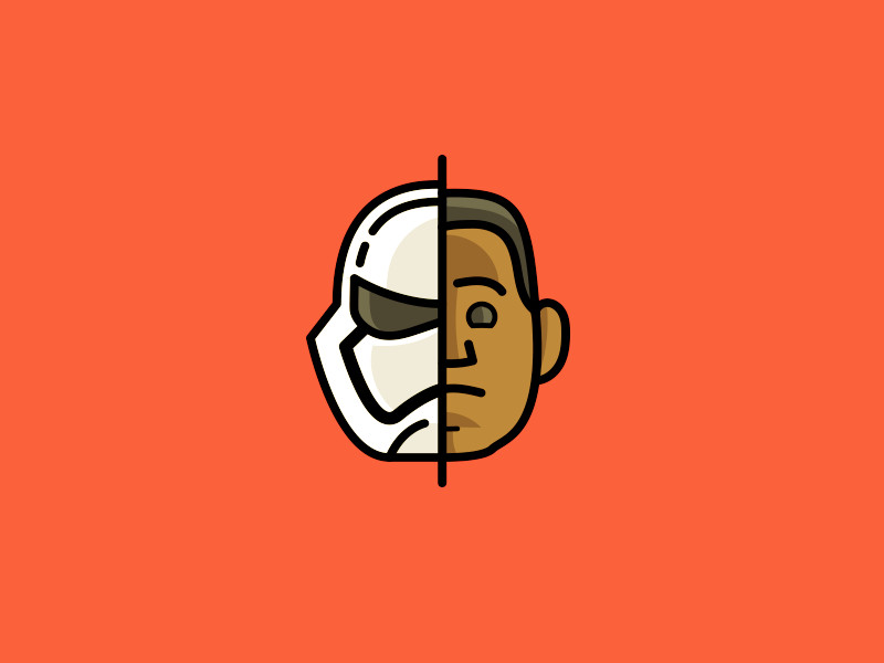 The Force Awakens: Finn icon unmasked star wars the force awakens stormtrooper finn movie iconset icon
