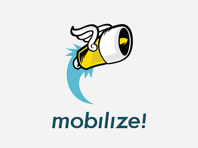 Mobilize! logo branding engine flying icon logo mobilize! motor wings