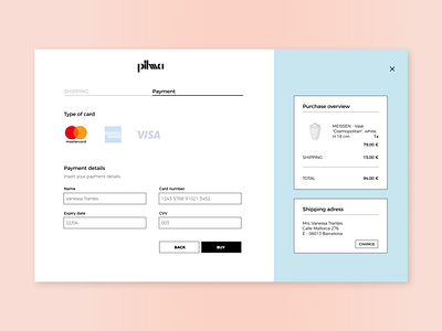 Daily UI #2 Credit Card Checkout credit card checkout daily ui 002 payment payment form ui design website