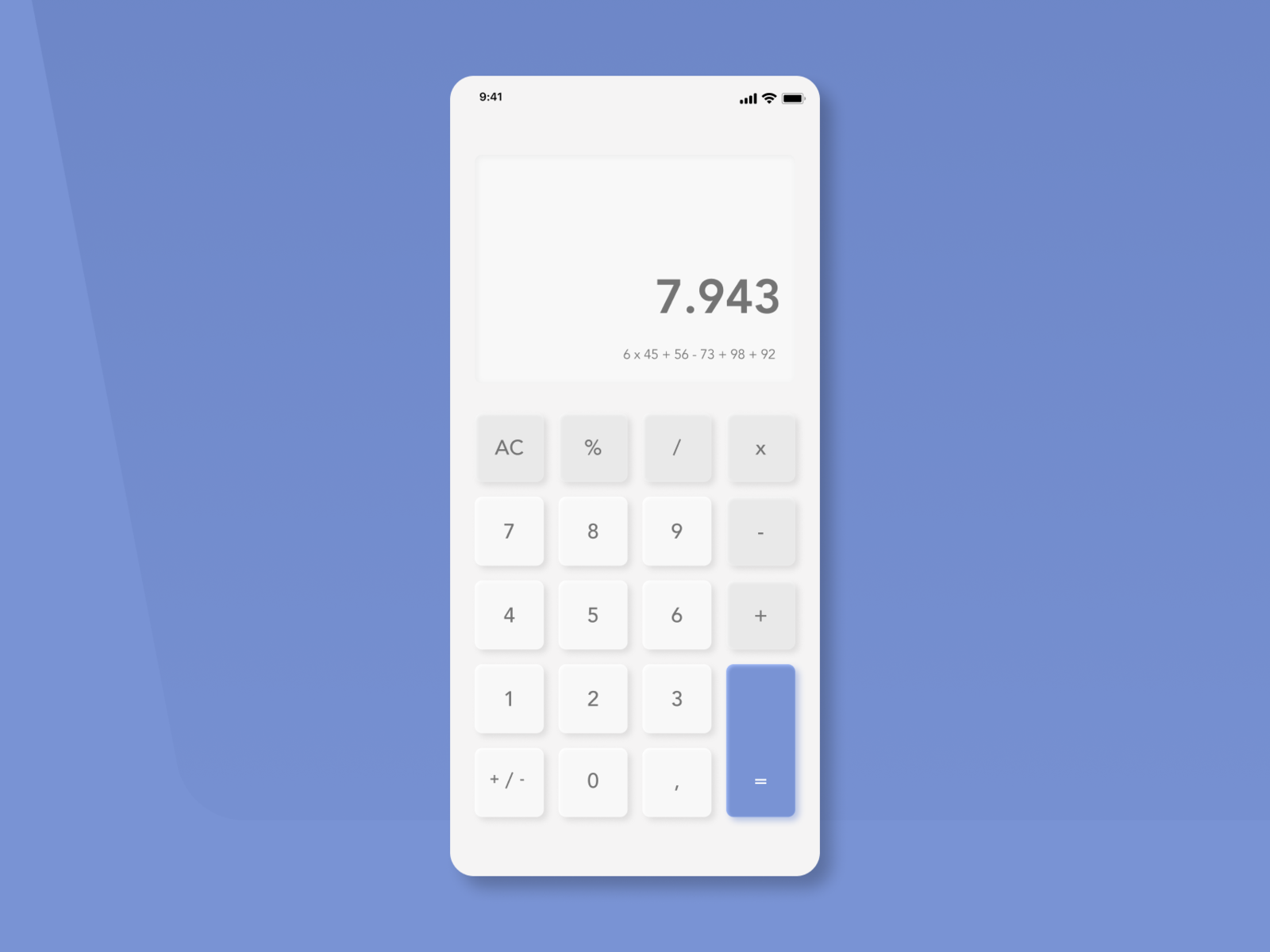 Daily UI #4 Calculator by Vanessa Trantes on Dribbble