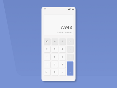 Daily UI #4 Calculator app calculator clean daily ui daily ui 004 ui design