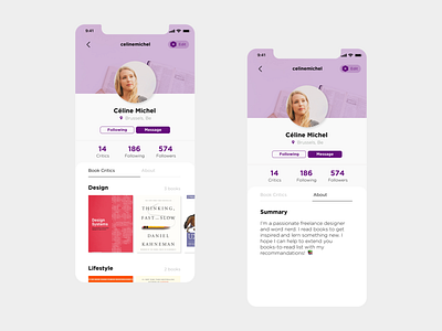 Daily UI #6 User Profile app books daily ui daily ui 006 ui design user profile