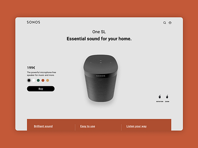 Daily UI #12 E-Commerce Product 3d 3d product daily ui daily ui 12 dailyuichallenge ecommerce one sl product sonos