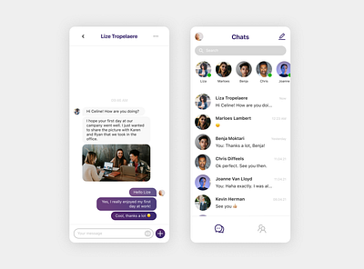Daily UI #13 Direct Messaging app chat daily ui daily ui 13 dailyuichallenge direct messaging messages ui design