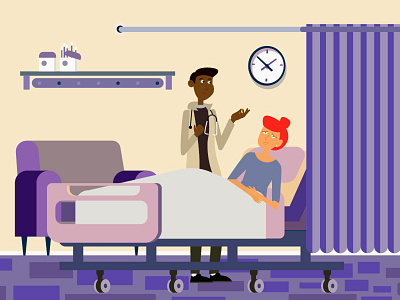 Hospital Spot Purple animation branding design flat graphic design illustration illustrator minimal vector