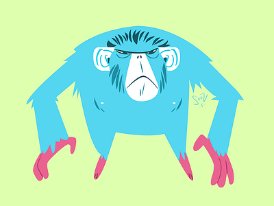 GrumpyMonkey 2d art character design colours concept design game character grumpy illustration vector