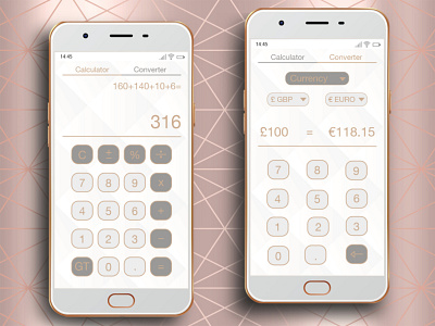 Daily UI :: 004 - Check out #DailyUI android app app branding calculate calculator calculator app challange dailui004 daily ui daily ui 004 dailyui dailyuichallenge high end luxury luxury branding rose gold rose gold grey rosegold and white ui ux white and rose gold