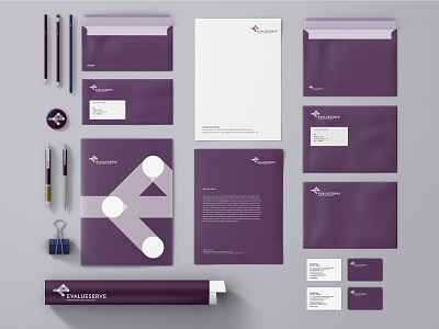 Evalueserve branding design guideline stationary strategy style typography