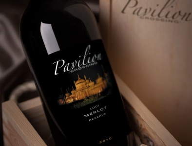 Pavilion Wines box branding design label logo packaging packaging design wine wine bottle wine label design