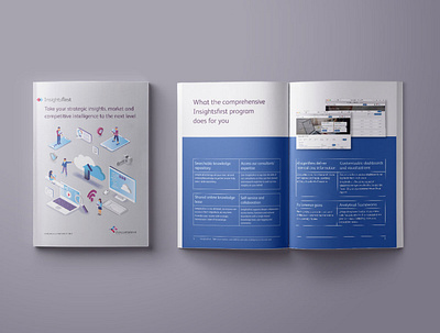 Insightsfirst app article branding brochure design design illustration marketing typography white paper
