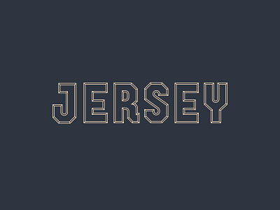 Jersey bevel block jersey line logo pizza san francisco typography vector