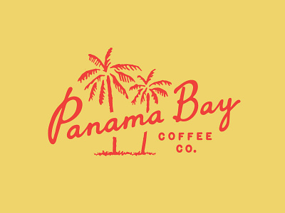 Panama Bay Coffee Co. bay area coffee logo palm tree panama bay san francisco tree typography