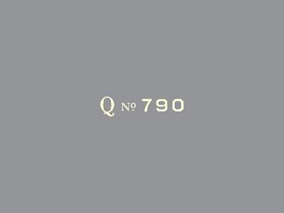 Quarry No. 790 california element grey napa no. number numbers q quarry restaurant typography