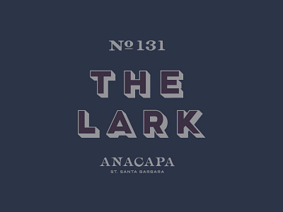 The Lark california logo navy numbers restaurant santa barbara signage street the lark typography vintage