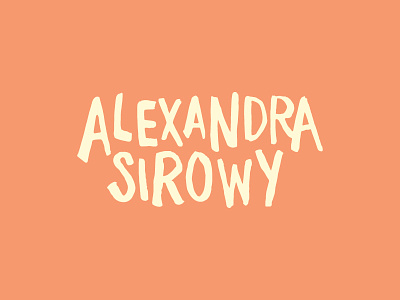 Alexandra Sirowy alexandra author book handwritten logo messy novel sirowy typography