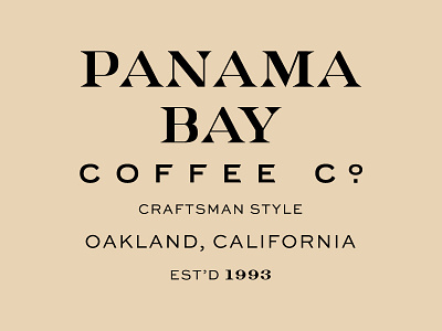 Panama Bay california coffee logo oakland panama bay typography vintage