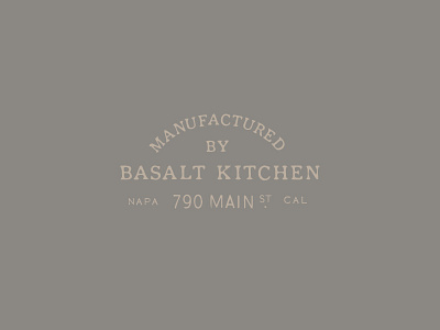 Basalt basalt california cream grey logo napa restaurant scan script typography vintage